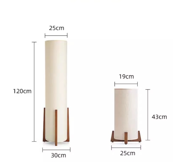 LED Zen Type Cloth Floor Lamp Table Lamp