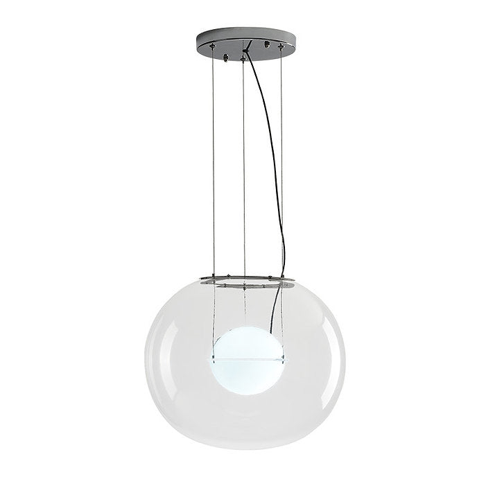 LED Double Layer Modern Glass Pendant Light