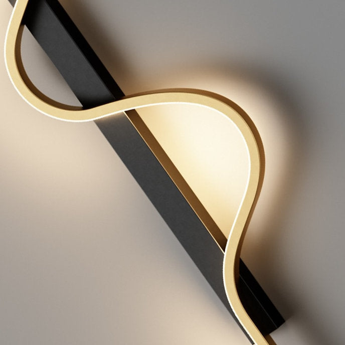 LED Curvy Wave Design Simple Modern Wall Light