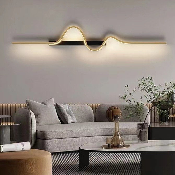 LED Curvy Wave Design Simple Modern Wall Light