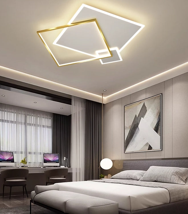 LED Geometry Square Ceiling Light