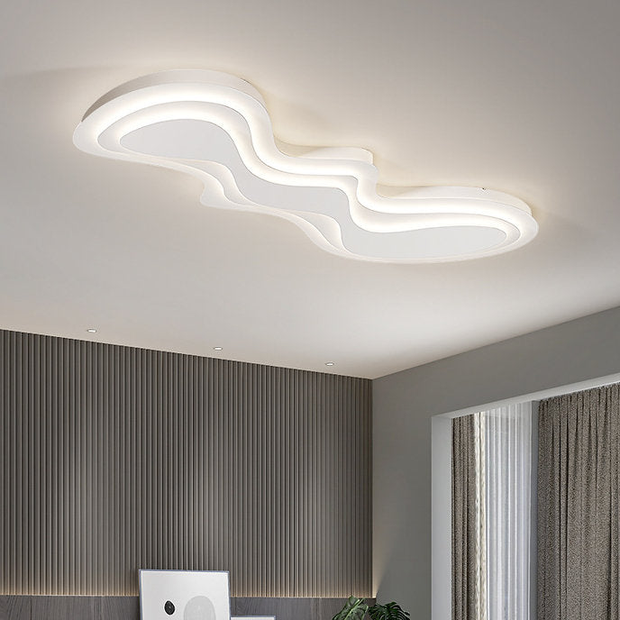 LED Post-modern Wave Design Simple Ceiling Light