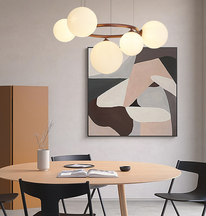 LED Metal Glass Bubble Pendant Light