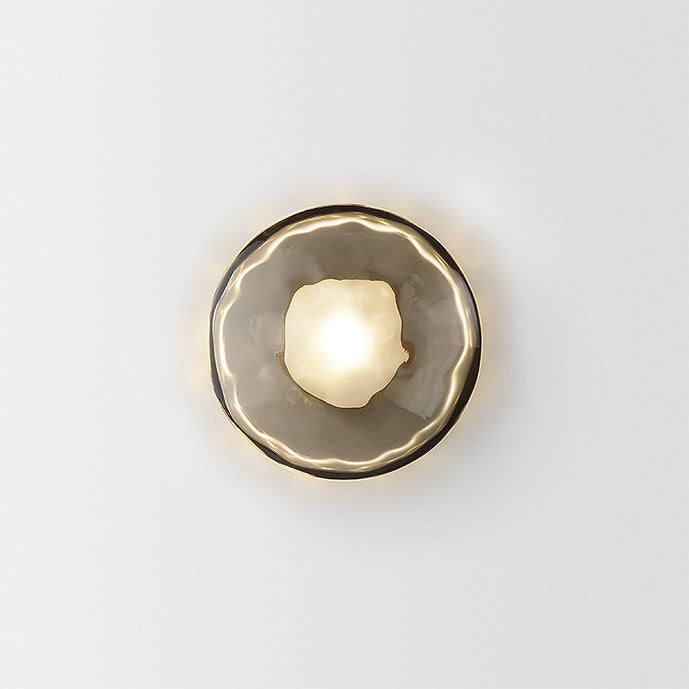LED Round Shell Black and White Wall Light