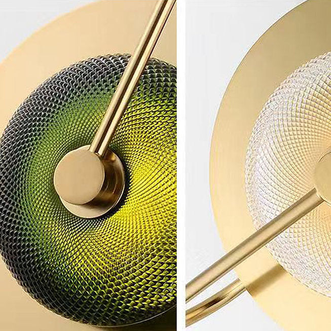 LED Light Luxury Glass Metal Wall Light