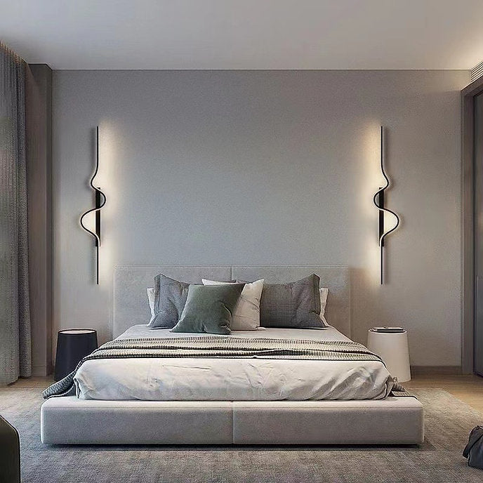 LED Curvy Wave Design Simple Modern Wall Light