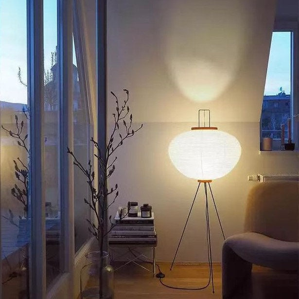 LED Japanese Style Simple Modern Fiber Floor Lamp