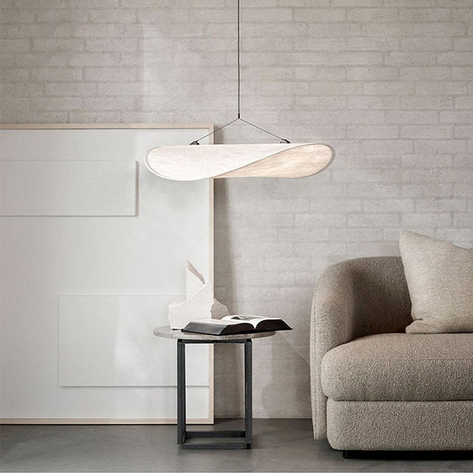 LED Japanese Style Curvy Cloth Pendant Light
