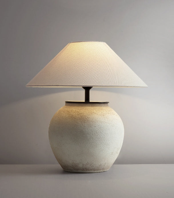 LED Handmade Ceramic Cloth Table Lamp
