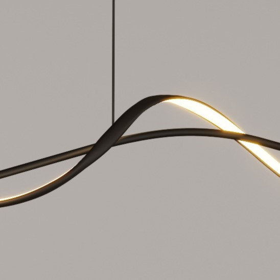 LED Simple Curvy G10 Modern Pendant Light