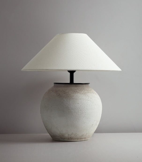 LED Handmade Ceramic Cloth Table Lamp