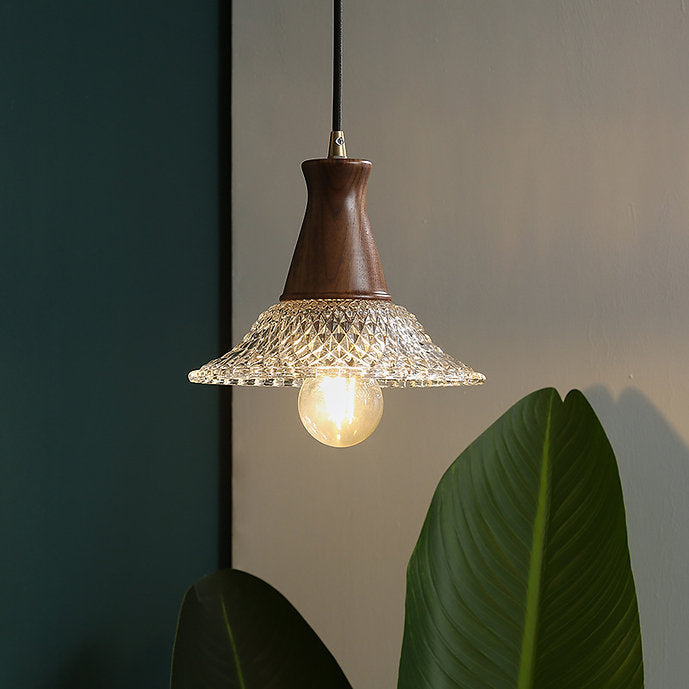 LED Simple Japanese Style Modern Glass Pendant Light