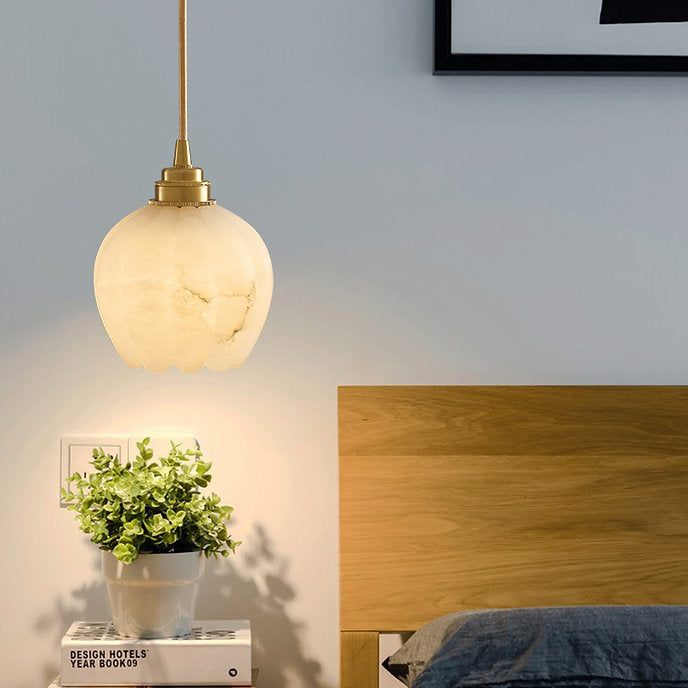 LED Brass & Marble Modern Simple Design Pendant Light