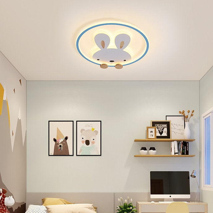 LED Bunny Design Modern Children Ceiling Light