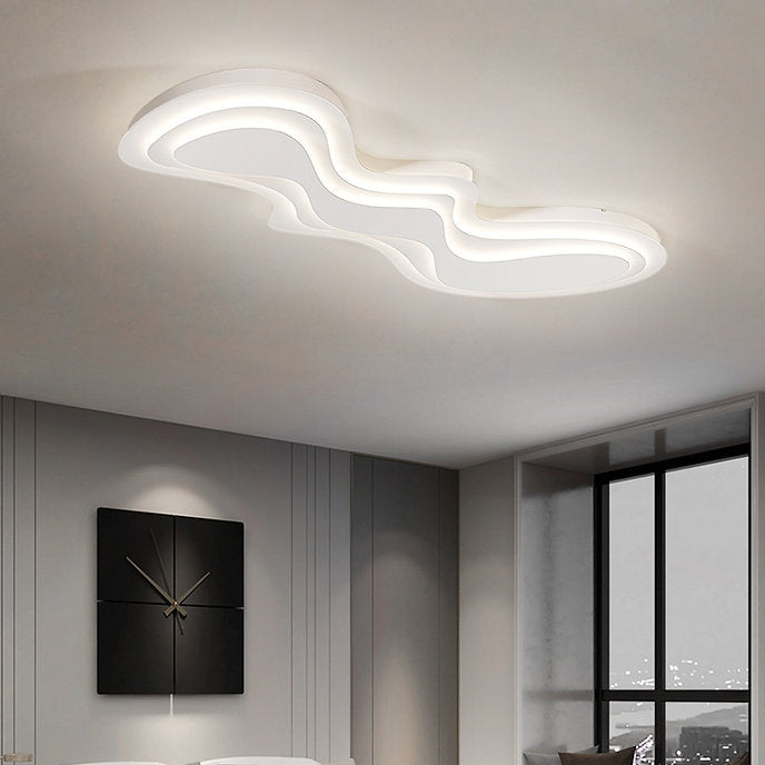 LED Post-modern Wave Design Simple Ceiling Light