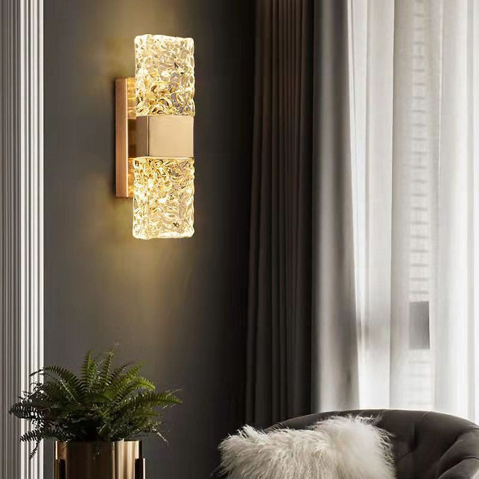 LED Simple Glass & Metal Modern Wall Light