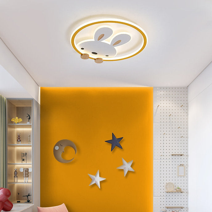 LED Bunny Design Modern Children Ceiling Light