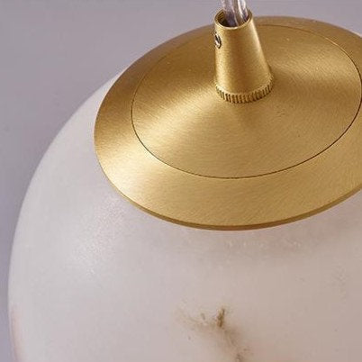 LED Brass & Marble Modern Simple Design Pendant Light