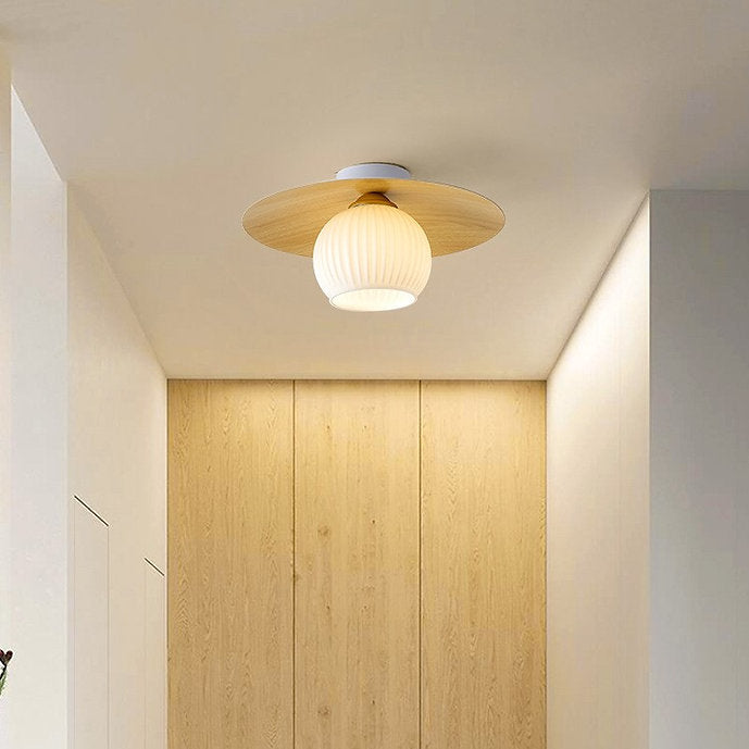LED Wood Color Mini Corridor Ceiling Light
