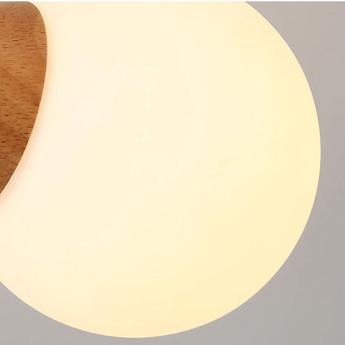 LED Modern Simple 5-light Wood Pendant Light