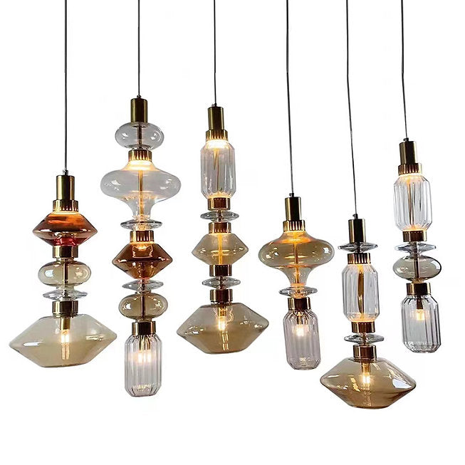 LED Simple Modern Multi-Design Glass Pendant Light