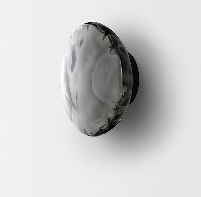 LED Round Shell Black and White Wall Light