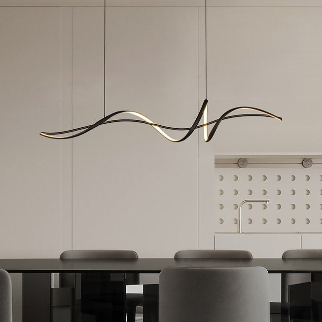 LED Simple Curvy G10 Modern Pendant Light