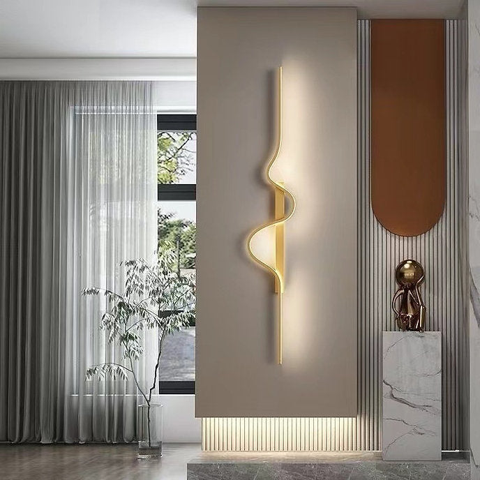 LED Curvy Wave Design Simple Modern Wall Light