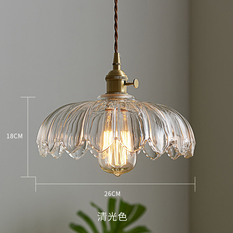 LED Japanese Style Creative Glass Pendant Light