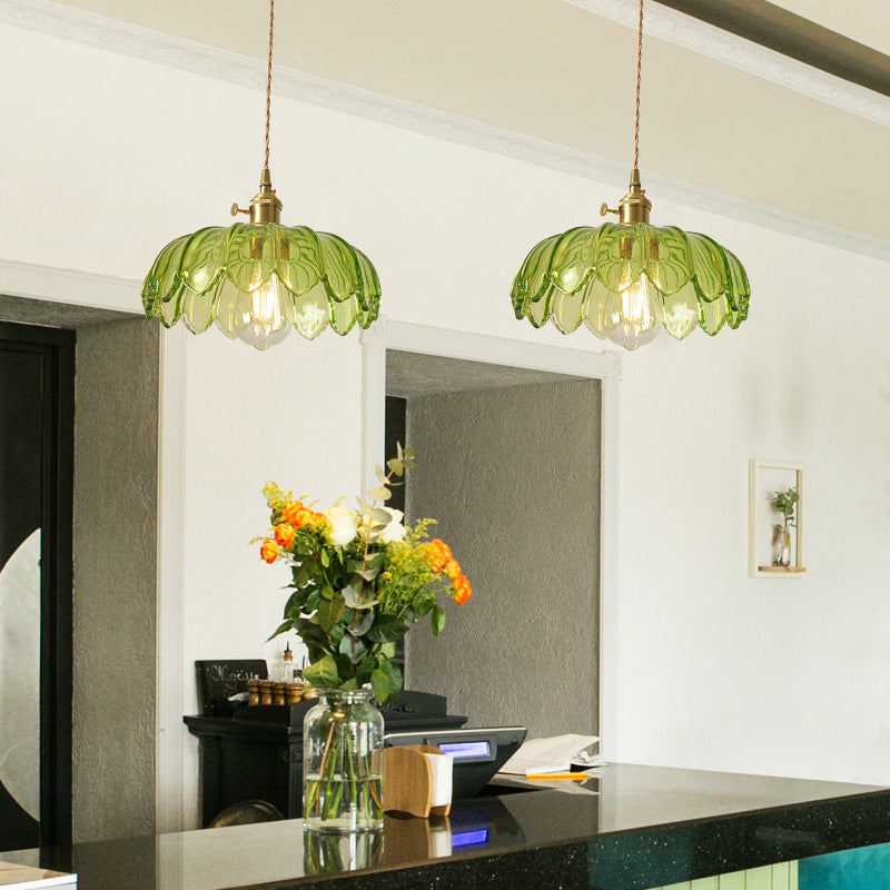 LED Japanese Style Creative Glass Pendant Light