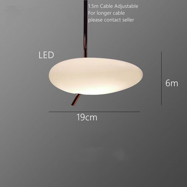 2022 New Design White Glass Copper Metal Cobblestone Popular LED Bedside Living Room Bedroom Decoration Pendant Lamp