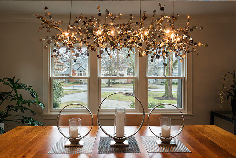 Nordic creative stainless steel sequin chandelier
