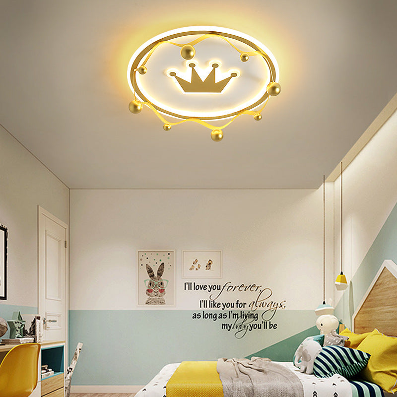 LED Creative Crown Design Children Ceiling Light