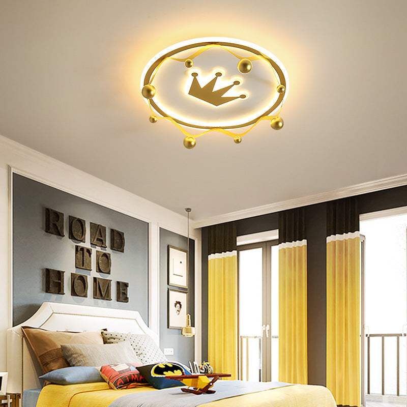 LED Creative Crown Design Children Ceiling Light