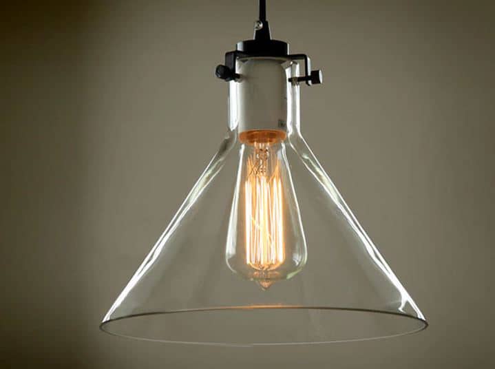 Heidi Transparent Glass Funnel Lamp