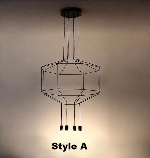 Lassi Black Wire Chandelier - Catalogue.com.sg