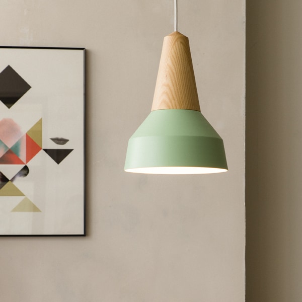 AGNES Solid Wood & Aluminum Ceiling Light