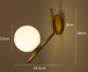 AQUEENA Globe Wall Lamp (Pre-order) - Catalogue.com.sg