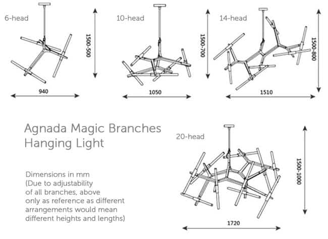 Agnada Magic Branches Hanging Light