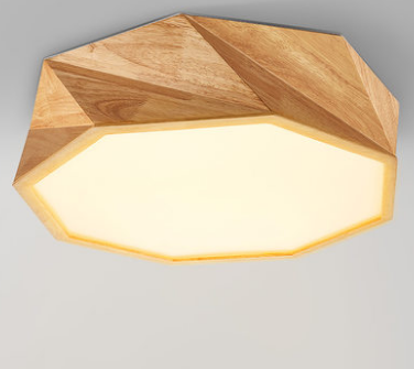 Arild Modern Scandinavian Angular Wooden Ceiling Lamp