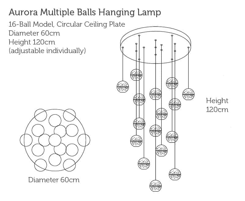 Aurora Multiple Balls Hanging Lamp