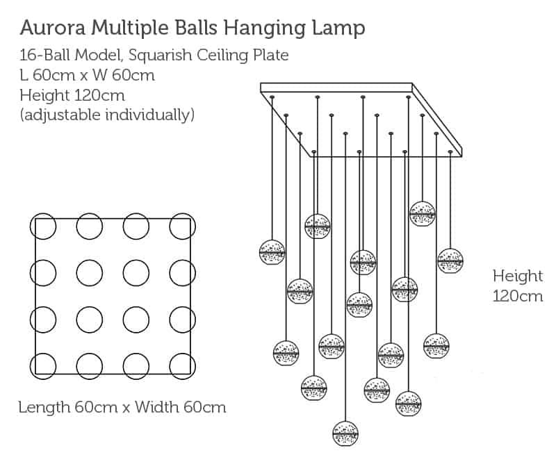 Aurora Multiple Balls Hanging Lamp