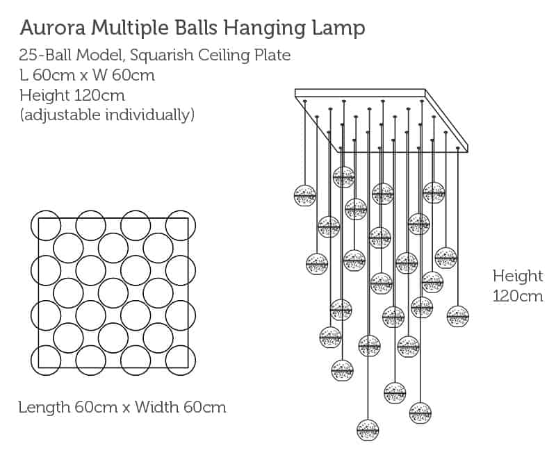 Aurora Multiple Balls Hanging Lamp