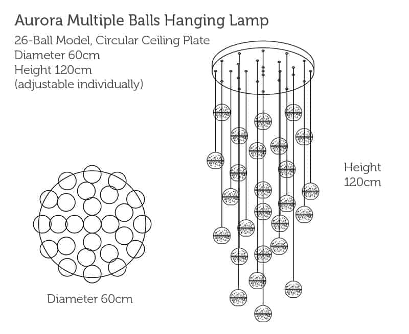 Aurora Multiple Balls Hanging Lamp