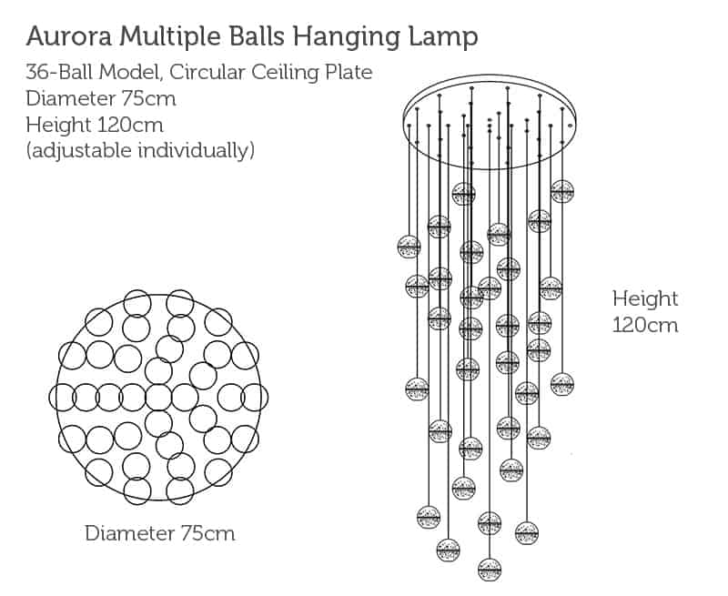 Aurora Multiple Balls Hanging Lamp