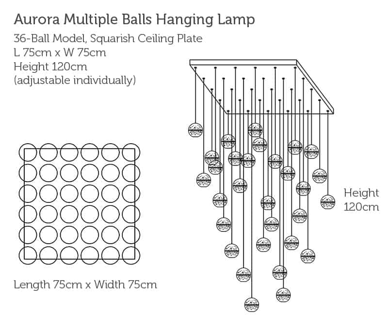 Aurora Multiple Balls Hanging Lamp