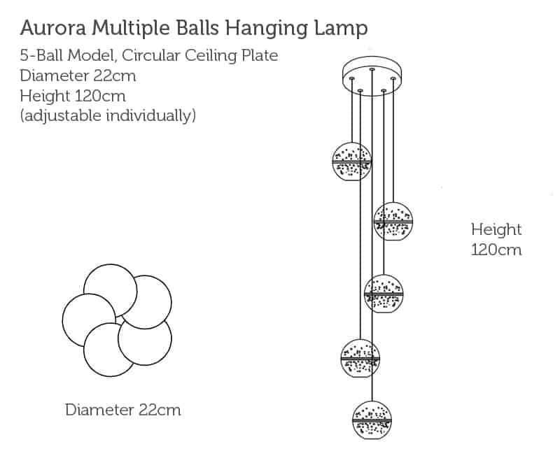 Aurora Multiple Balls Hanging Lamp