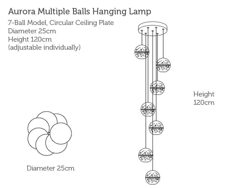 Aurora Multiple Balls Hanging Lamp