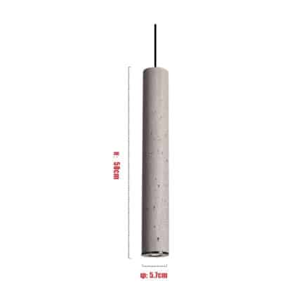 Bamceena Cylindrical Tube Cement Pendant Lamps