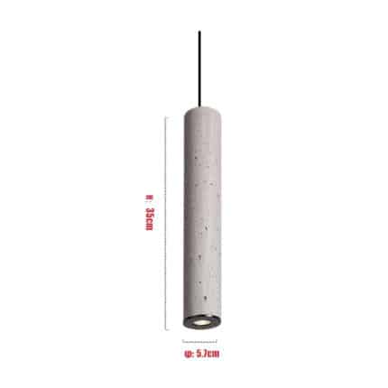 Bamceena Cylindrical Tube Cement Pendant Lamps